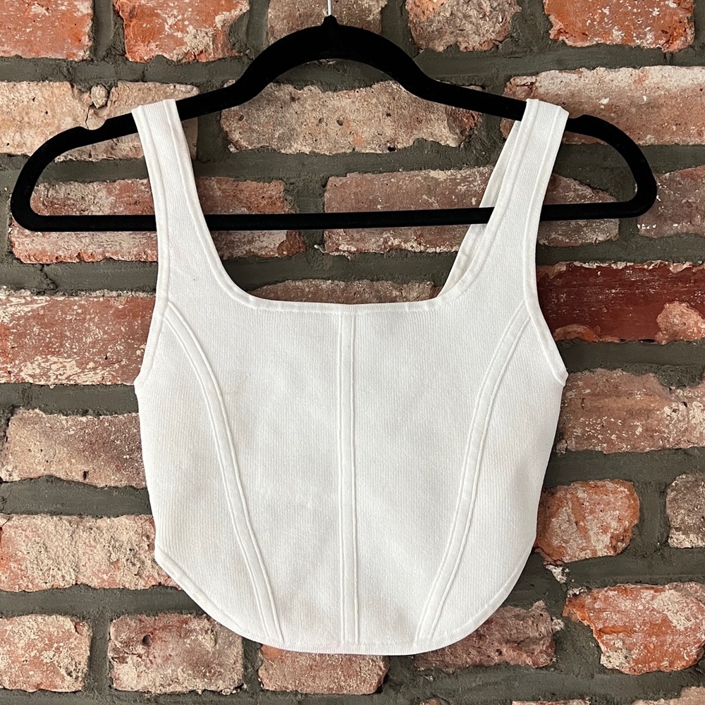 Artizia Babaton White Corset Top